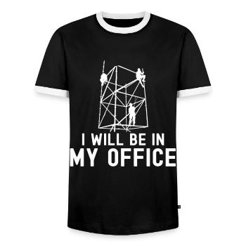 Gerüstbauer Tshirt - Männer Kontrast-T-Shirt - Schwarz/Weiß - Vorne - AI Model Female 172 light (172cm) & AI Model Male 178 light (178cm)