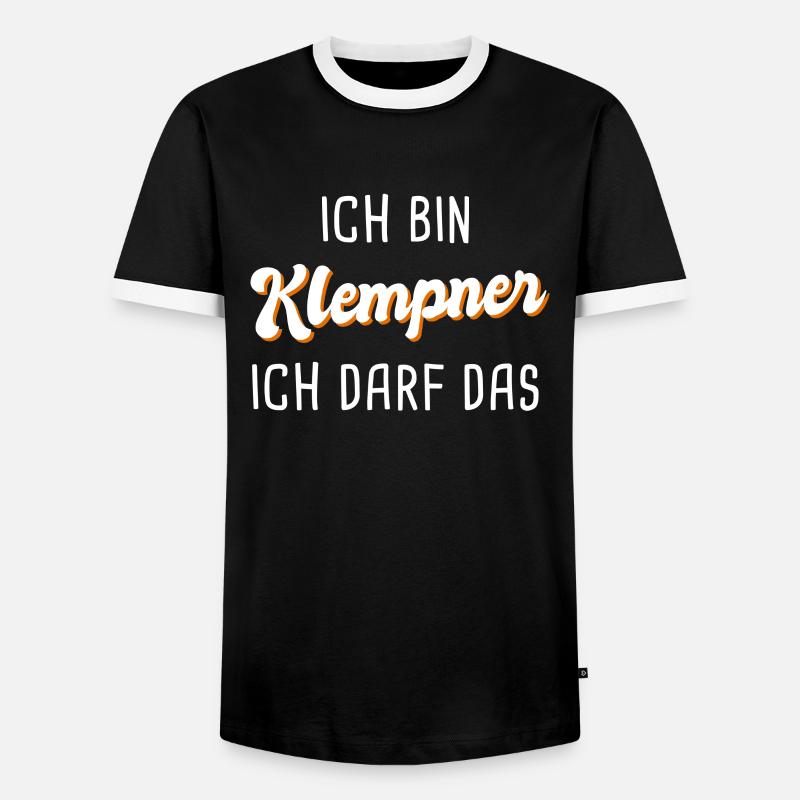 Klempner - Männer Kontrast-T-Shirt - Schwarz/Weiß