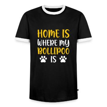 Bollipoo Hunde Hunderasse Geschenk Spruch Hund - Männer Kontrast-T-Shirt - Schwarz/Weiß - Vorne - AI Model Female 172 light (172cm) & AI Model Male 178 light (178cm)