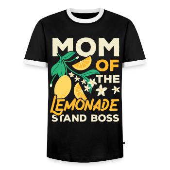 Mère de limonade patronne patronne de citron - T-shirt contrasté Homme - noir/blanc - Devant - AI Model Female 172 light (172cm) & AI Model Male 178 light (178cm)