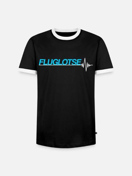 Fluglotse - Männer Kontrast-T-Shirt - Schwarz/Weiß