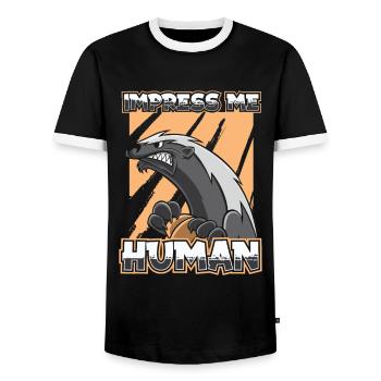 Ratel - T-shirt contrasté Homme - noir/blanc - Devant - AI Model Female 172 light (172cm) & AI Model Male 178 light (178cm)
