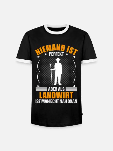 Landwirt Bauer Lustiger Spruch Geschenk - Männer Kontrast-T-Shirt - Schwarz/Weiß