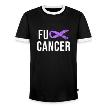 Krebs Hodgkins Lymphoma - Männer Kontrast-T-Shirt - Schwarz/Weiß - Vorne - AI Model Female 172 light (172cm) & AI Model Male 178 light (178cm)