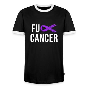 Krebs Leiomyosarcoma - Männer Kontrast-T-Shirt - Schwarz/Weiß - Vorne - AI Model Female 172 light (172cm) & AI Model Male 178 light (178cm)