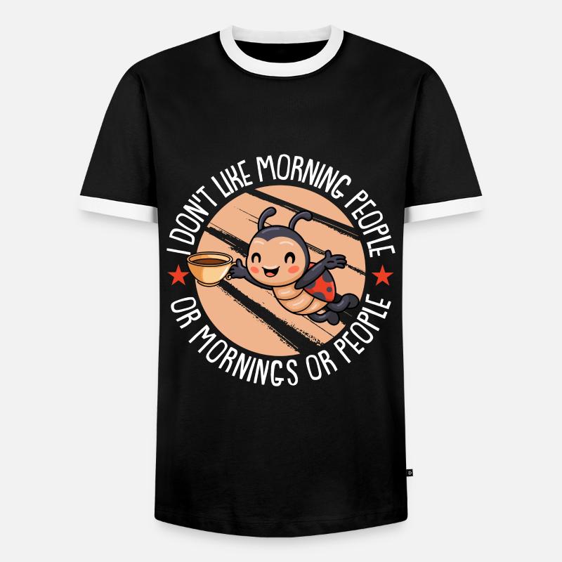 Ladybug Modschegiebchen Mariechenkäfer - T-shirt contrasté Homme - noir/blanc