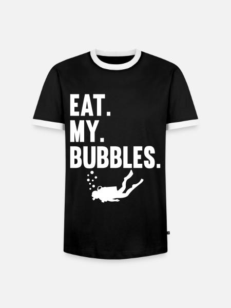 Plongée sous-marine Plongeurs Plongée - T-shirt contrasté Homme - noir/blanc