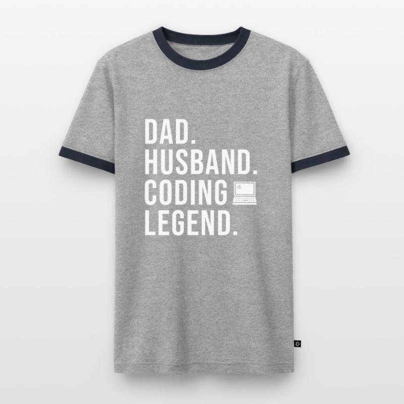 Programmeur de codage Coder Développeur de logiciels T-shirt contrasté Homme
