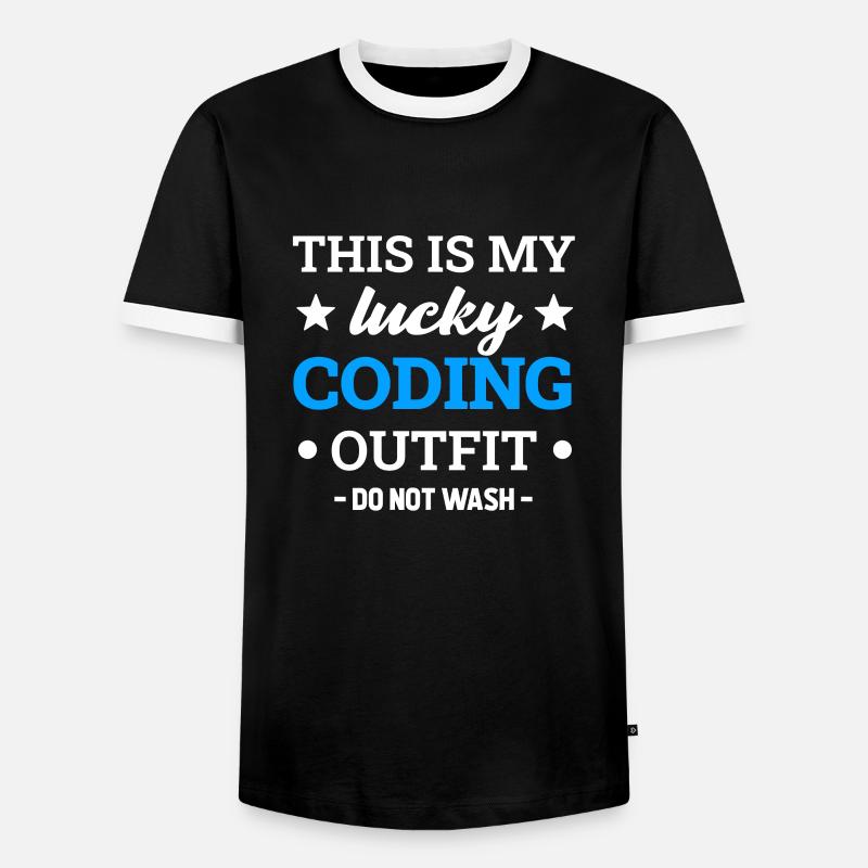 Programmeur de codage Coder Développeur de logiciels - T-shirt contrasté Homme - noir/blanc
