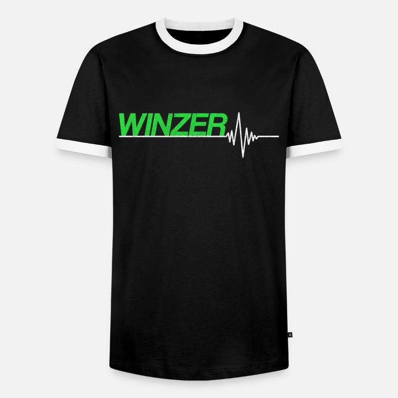 Winzer - Männer Kontrast-T-Shirt - Schwarz/Weiß