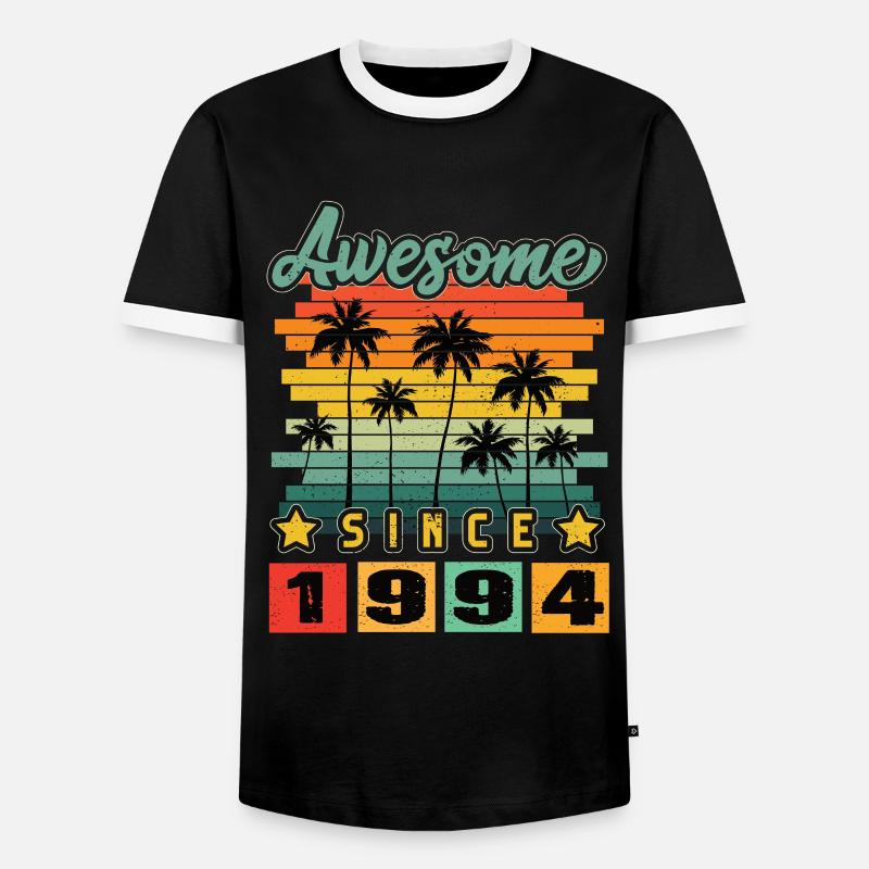 Awesome Since 1994 - Männer Kontrast-T-Shirt - Schwarz/Weiß