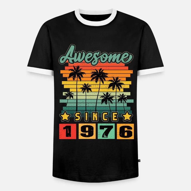 Awesome Since 1976 - Men's Ringer Shirt - black/white