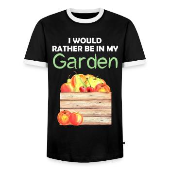 Jardin Drôle de dicton Jardinier amateur Idée cadeau - T-shirt contrasté Homme - noir/blanc - Devant - AI Model Female 172 light (172cm) & AI Model Male 178 light (178cm)