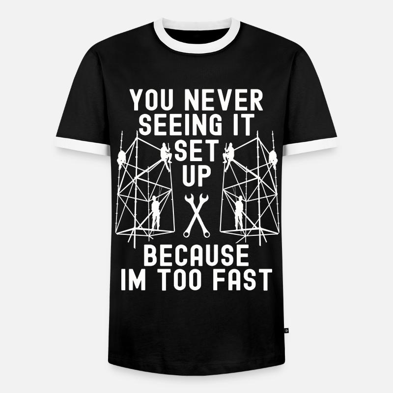Scaffolding builder Tshirt - Men's Ringer Shirt - black/white