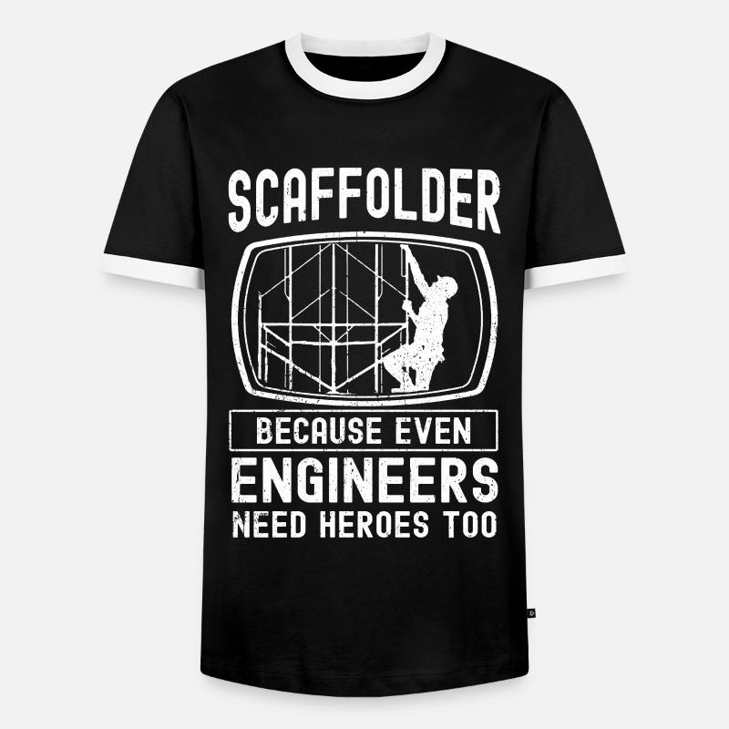Constructeurs d’échafaudages - T-shirt contrasté Homme - noir/blanc