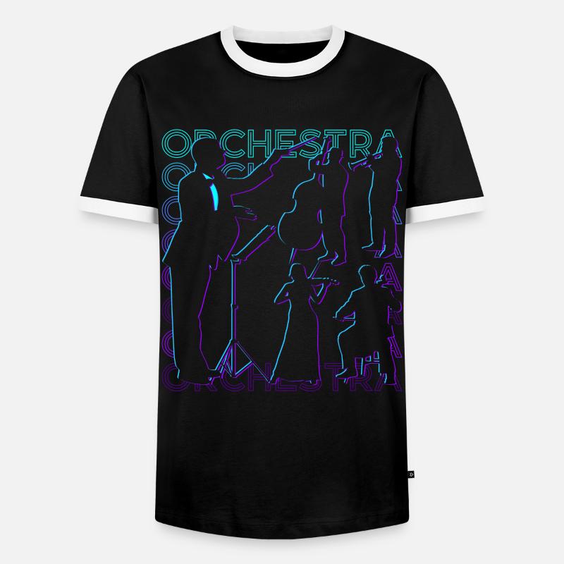 Orchestermusik Dirigent Retro - Männer Kontrast-T-Shirt - Schwarz/Weiß