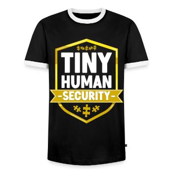 Fournisseur de services de garde d’enfants Enseignant - T-shirt contrasté Homme - noir/blanc - Devant - AI Model Female 172 light (172cm) & AI Model Male 178 light (178cm)