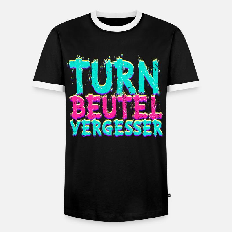 Techno Musik Turnbeutelvergesser - Männer Kontrast-T-Shirt - Schwarz/Weiß