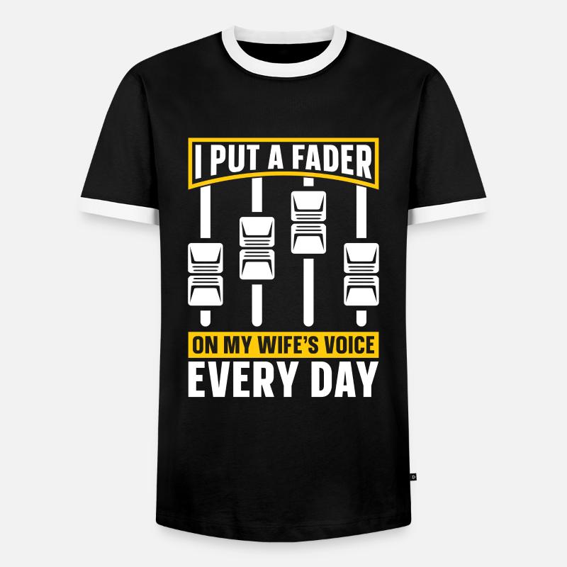 Tontechniker Sound Audio Engineer - Männer Kontrast-T-Shirt - Schwarz/Weiß