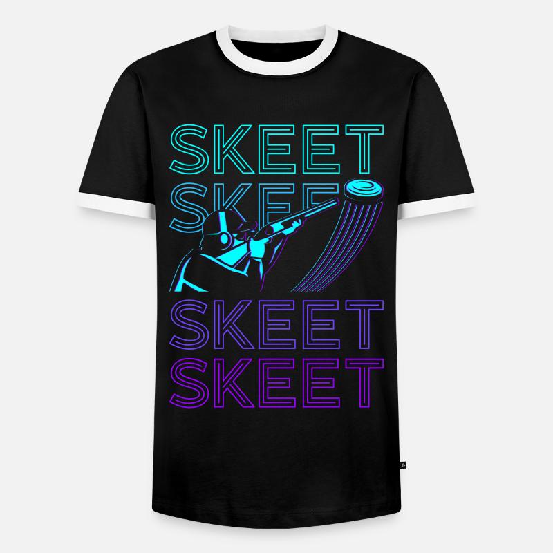 Skeet Retro - Männer Kontrast-T-Shirt - Schwarz/Weiß
