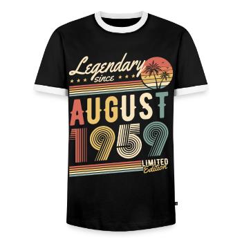 Légendaire depuis août 1959 Edition Limitée - T-shirt contrasté Homme - noir/blanc - Devant - AI Model Female 172 light (172cm) & AI Model Male 178 light (178cm)