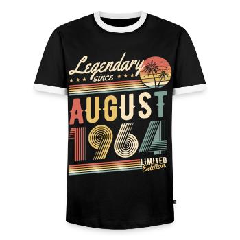 Légendaire depuis août 1964 Édition limitée - T-shirt contrasté Homme - noir/blanc - Devant - AI Model Female 172 light (172cm) & AI Model Male 178 light (178cm)