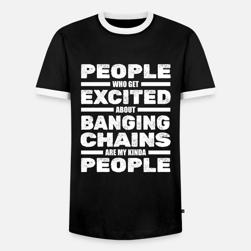 Frisbee Golf - Männer Kontrast-T-Shirt - Schwarz/Weiß