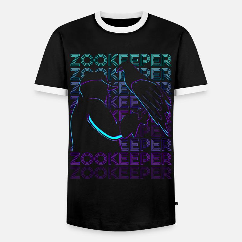 Zookeeper Zookeeper Retro - Men's Ringer Shirt - black/white