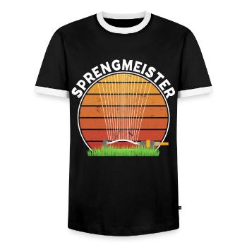 Sprengmeister Garten Schrebergärtner Hobbygärtner - Männer Kontrast-T-Shirt - Schwarz/Weiß - Vorne - AI Model Female 172 light (172cm) & AI Model Male 178 light (178cm)