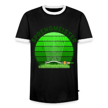 Sprengmeister Garten Schrebergärtner Hobbygärtner - Männer Kontrast-T-Shirt - Schwarz/Weiß - Vorne - AI Model Female 172 light (172cm) & AI Model Male 178 light (178cm)