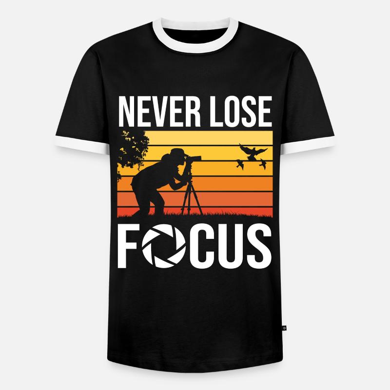 Never Lose Focus - Männer Kontrast-T-Shirt - Schwarz/Weiß