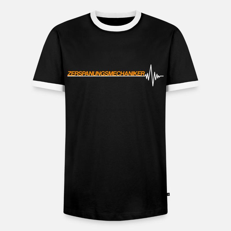 Cutting machine operator - Men's Ringer Shirt - black/white