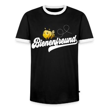 Bienenzüchter Imker Bienenfreund - Männer Kontrast-T-Shirt - Schwarz/Weiß - Vorne - AI Model Female 172 light (172cm) & AI Model Male 178 light (178cm)