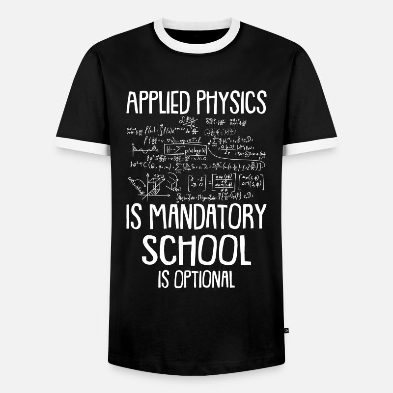 Physik Physiker - Männer Kontrast-T-Shirt - Schwarz/Weiß