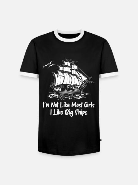 Seglen Segelboot Segler - Männer Kontrast-T-Shirt - Schwarz/Weiß