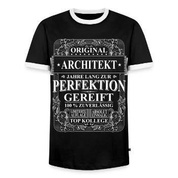 Original Architekt Kollegen Geschenk Vintage - Männer Kontrast-T-Shirt - Schwarz/Weiß - Vorne - AI Model Female 172 light (172cm) & AI Model Male 178 light (178cm)