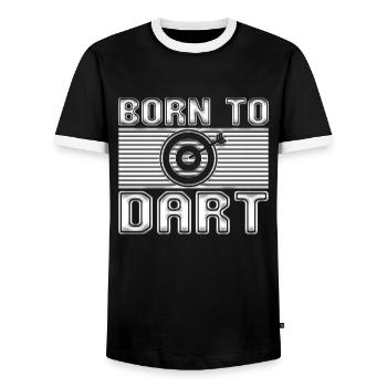 Dard - T-shirt contrasté Homme - noir/blanc - Devant - AI Model Female 172 light (172cm) & AI Model Male 178 light (178cm)