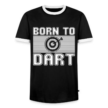 Dard - T-shirt contrasté Homme - noir/blanc - Devant - AI Model Female 172 light (172cm) & AI Model Male 178 light (178cm)