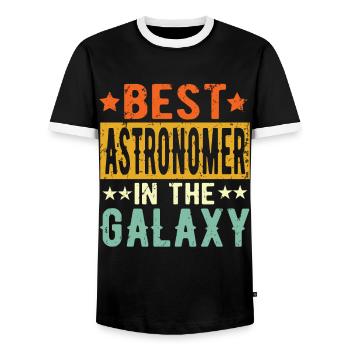 Meilleur astronome de tous les temps AstronomEr Gift - T-shirt contrasté Homme - noir/blanc - Devant - AI Model Female 172 light (172cm) & AI Model Male 178 light (178cm)