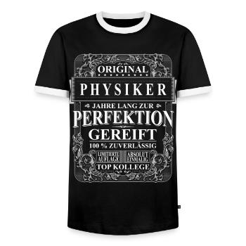 Original Physiker Kollegen Geschenk Vintage - Männer Kontrast-T-Shirt - Schwarz/Weiß - Vorne - AI Model Female 172 light (172cm) & AI Model Male 178 light (178cm)
