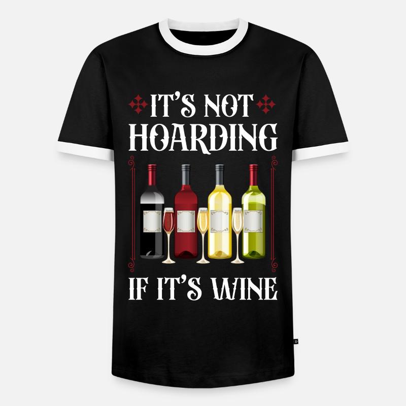 Sommelier Wine Drinking Tasting - Männer Kontrast-T-Shirt - Schwarz/Weiß