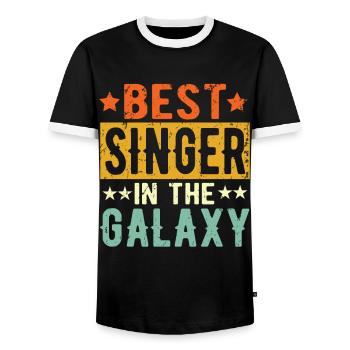 Best Sänger ever Sänger Geschenk - Männer Kontrast-T-Shirt - Schwarz/Weiß - Vorne - AI Model Female 172 light (172cm) & AI Model Male 178 light (178cm)