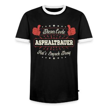 Dieser Coole Asphaltbauer Geschenk Kollegen Spruch - Männer Kontrast-T-Shirt - Schwarz/Weiß - Vorne - AI Model Female 172 light (172cm) & AI Model Male 178 light (178cm)
