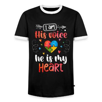 Autism Gift Autistic Asperger ADHD Autism - Men's Ringer Shirt - black/white - Front - AI Model Female 172 light (172cm) & AI Model Male 178 light (178cm)