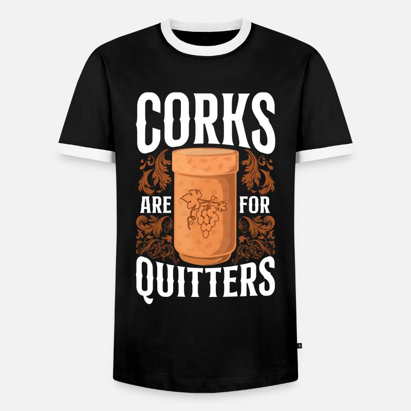 Sommelier Wine Drinking Tasting - Männer Kontrast-T-Shirt - Schwarz/Weiß
