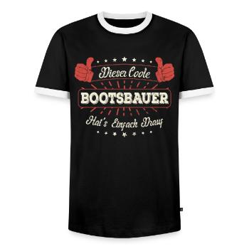 Dieser Coole Bootsbauer Geschenk Kollegen Spruch - Männer Kontrast-T-Shirt - Schwarz/Weiß - Vorne - AI Model Female 172 light (172cm) & AI Model Male 178 light (178cm)