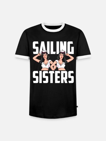 Seglen Segelboot Segler - Männer Kontrast-T-Shirt - Schwarz/Weiß