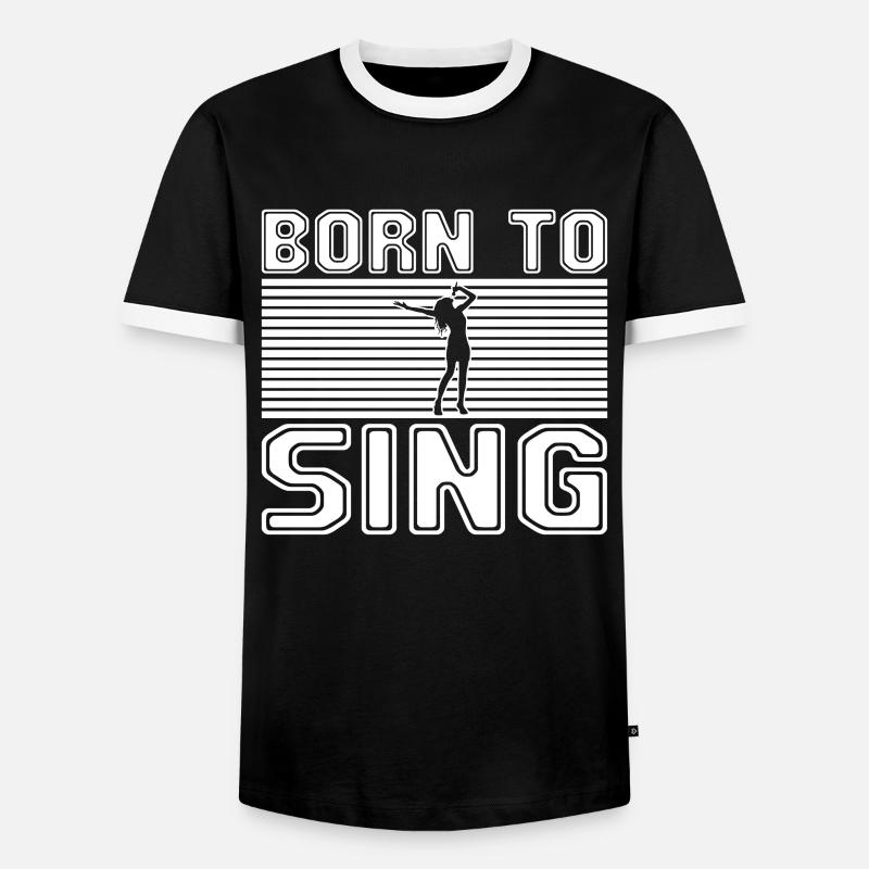 Singen - Männer Kontrast-T-Shirt - Schwarz/Weiß