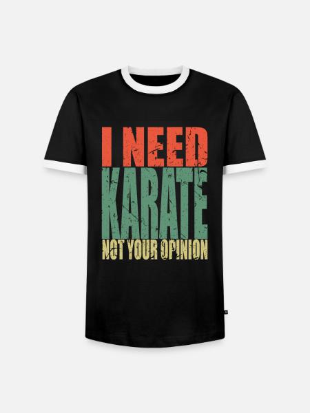 Karate saying funny - Men's Ringer Shirt - black/white