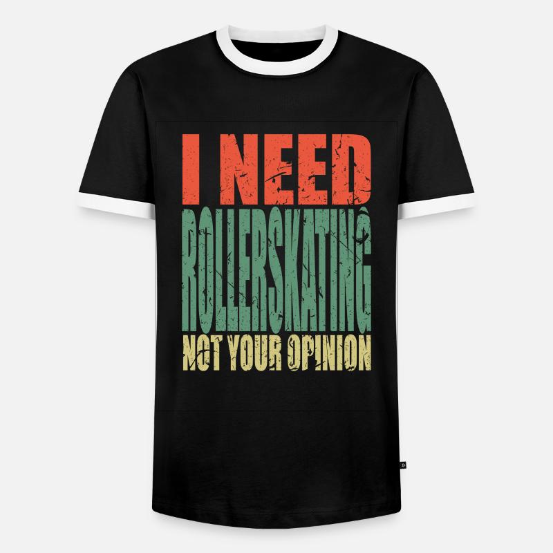 Rollerskating saying funny - Men's Ringer Shirt - black/white